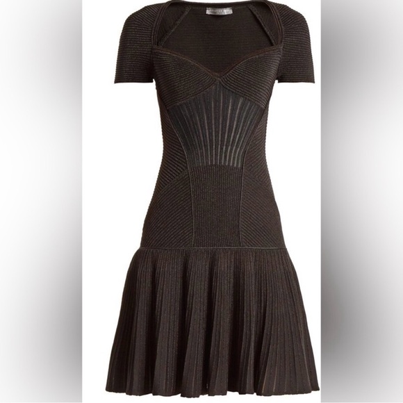 Alexander McQueen Dresses & Skirts - NWT Alexander McQueen Metallic Armor Knit Mini Dress